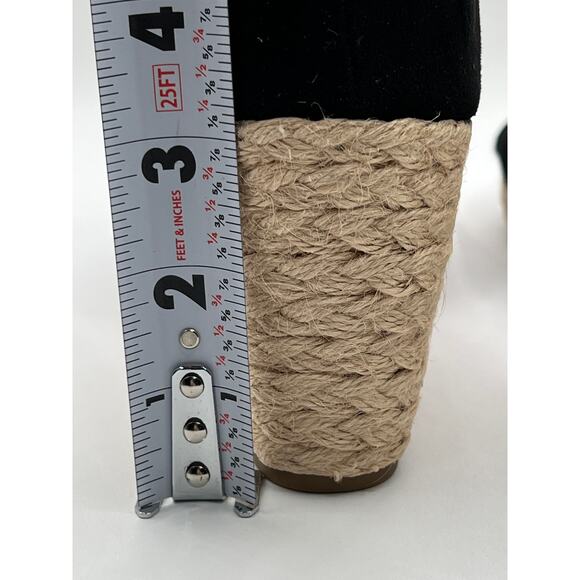 STYLE & CO WOMEN'S SELEENEY FAUX SUEDE WEDGE SANDALS BLACK 10W NEW - Picture 7 of 12